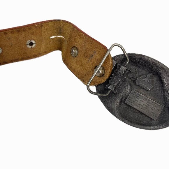 Vintage Siskiyou Buckle Co Belt Buckle Cast Metal 1987 Copyright Eagle - Picture 7 of 13